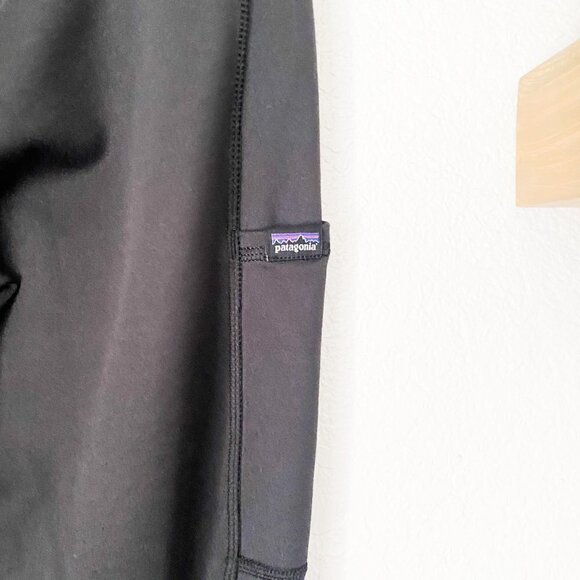 🦋 PATAGONIA Black Leggings Workout Athletic Small Running Casual Everyday Boho - Picture 4 of 5
